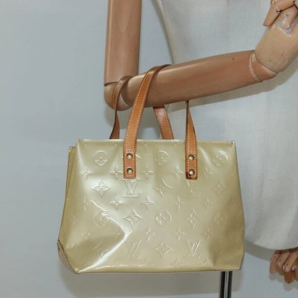 LOUIS VUITTON Monogram Vernis Reade PM Hand Bag Beige M91334 LV Auth 132527 - Picture 15 of 16